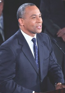 Gov. Deval Patrick: Huge margins in city neighborhoods helped cushion his statewide lead. Photo by Don West