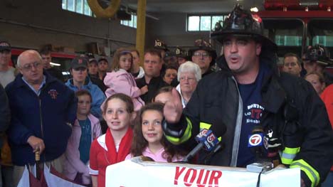 Union rips Menino, Fire Department: Ed Kelly, president of Boston Firefighters Union Local 718, speaks at a press conference at the Engine 20 fire station on Wednesday, July 1, 2009. Photo by Bill Forry