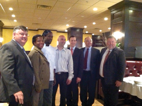 Small Business: Treasurer Grossman and Rep. Forry toured the Slate Bar & Grill this week, highlighting a small business in the Financial District funded through a Dorchester bank and owned by neighborhood contractors.