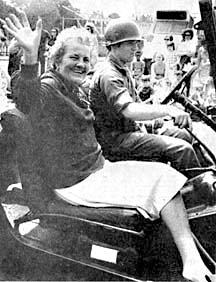 Catherine ‘Kit’ Clark was shown riding in a Jeep in the 1972 Dorchester Day Parade. Photo courtesy Chris Lovett