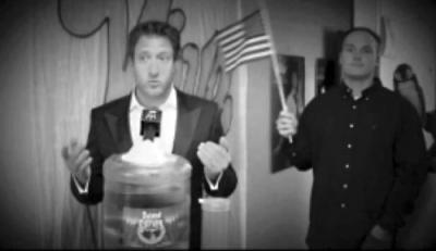 David Portnoy, left, hired a firm to collect 5,000 signatures to join the mayoral race. The Lower Mills resident operates a network of websites called Barstool Sports. 	Image from YouTube