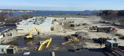 The old Bayside Expo site as viewed late last year in the middle of demolition. Bill Forry photo