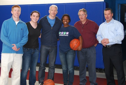 Anderson Cooper at Boys and Girls Clubs of Dorchester on Monday: The news anchor will feature the Dorchester club in a special segment this Friday.