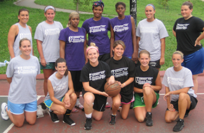 Hemenway Park basketball: Front row (l-r):  Casey Gavin, Jackie Anderson, Kayla Bolstad, Kelsey Giannone, Maria King, Lisa Del Tufo; back row: Michelle Lavioe, Gretchen Fritch, Marsha Blalock, Neycole Howell, Felicia Haynes, Molly Dalton and Kaelyn Sullivan. Photo by Tom Jackson