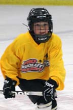 ProEvolution Hockey: Dorchester's Dylan McDonough, 8, takes the ice. 