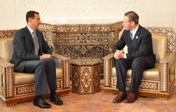 Lynch meets with Syrian President: Congressman Steve Lynch met with President Bashar al-Assad during a visit to Syria last week. Photo courtesy Congressman Lynch's office
