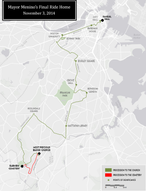 Mayor Menino&amp;#039;s funeral procession route