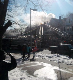 Washington Street fire: Photo by Judy Tuttle