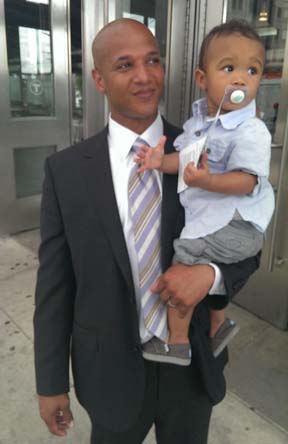 John Barros with his son, John Jr.