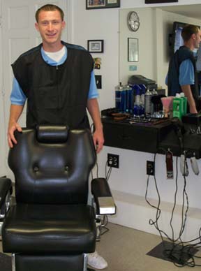 City Legends Barbershop: Michael Smith owns the newly-opened shop in Lower Mills. Photo by Brianna Macgregor