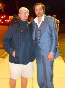 Ed Flynn with actor Rory Cochrane on Roslin Street set of Black Mass: The actor portrays Bulger associate Steve Flemmi