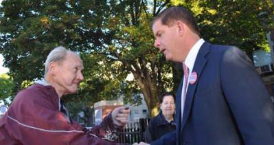 Walsh on Election Day: Knew he would run "immediately" upon word of Menino's decision. Photo by Bill Forry