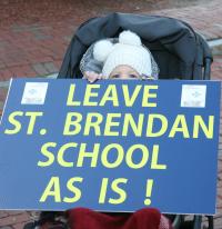 Future student Kennedy Sylvester with sign. Seth Daniel photo