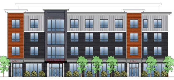 Rendering of proposed 1813 Dorchester Ave. building