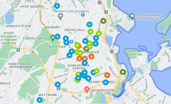 Eversource outage map at 3:27 p.m. on Sunday