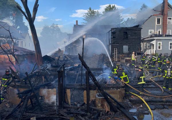 Old Morton Street fire. Photo by Boston Fire Department.