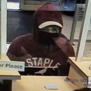 Surveillance photo of bank robber