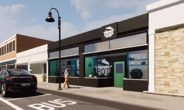 Rendering of proposed River Street pot shop by Port One Design