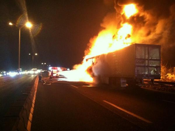 Truck fire on the Expressway