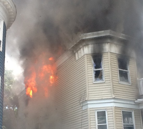Five-alarm fire rips through Fairmount Street three decker - Dorchester ...