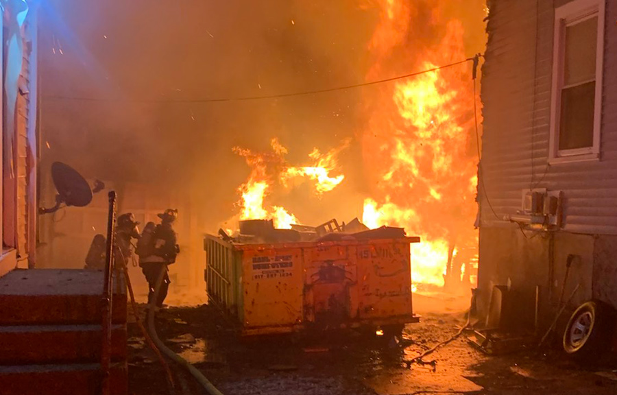 Three-alarm fire hits carriage house, three decker on Robinson Street ...