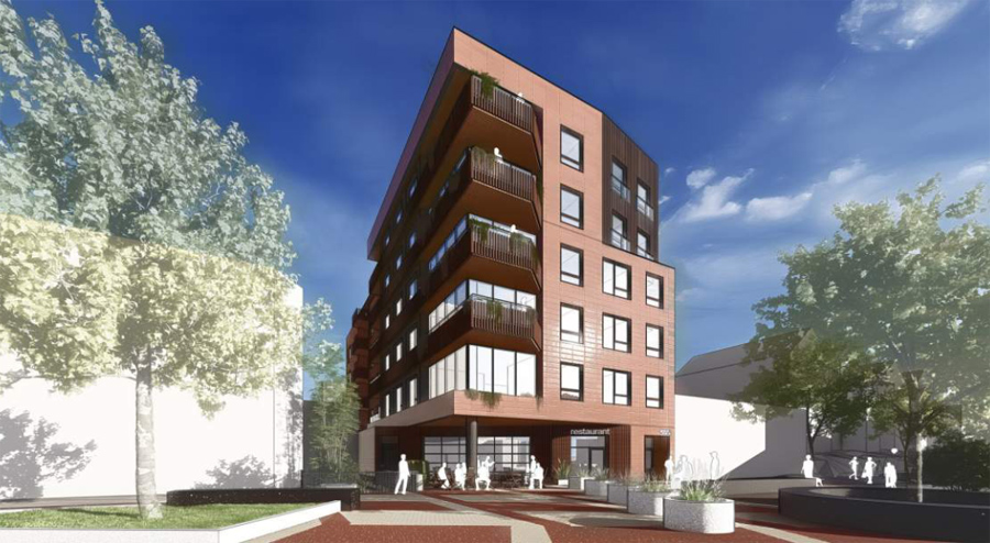 Rendering of proposed Talbot Avenue building by RODE Architects