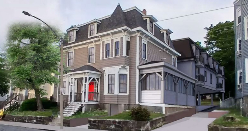 Rendering of Mt. Everett building with addition