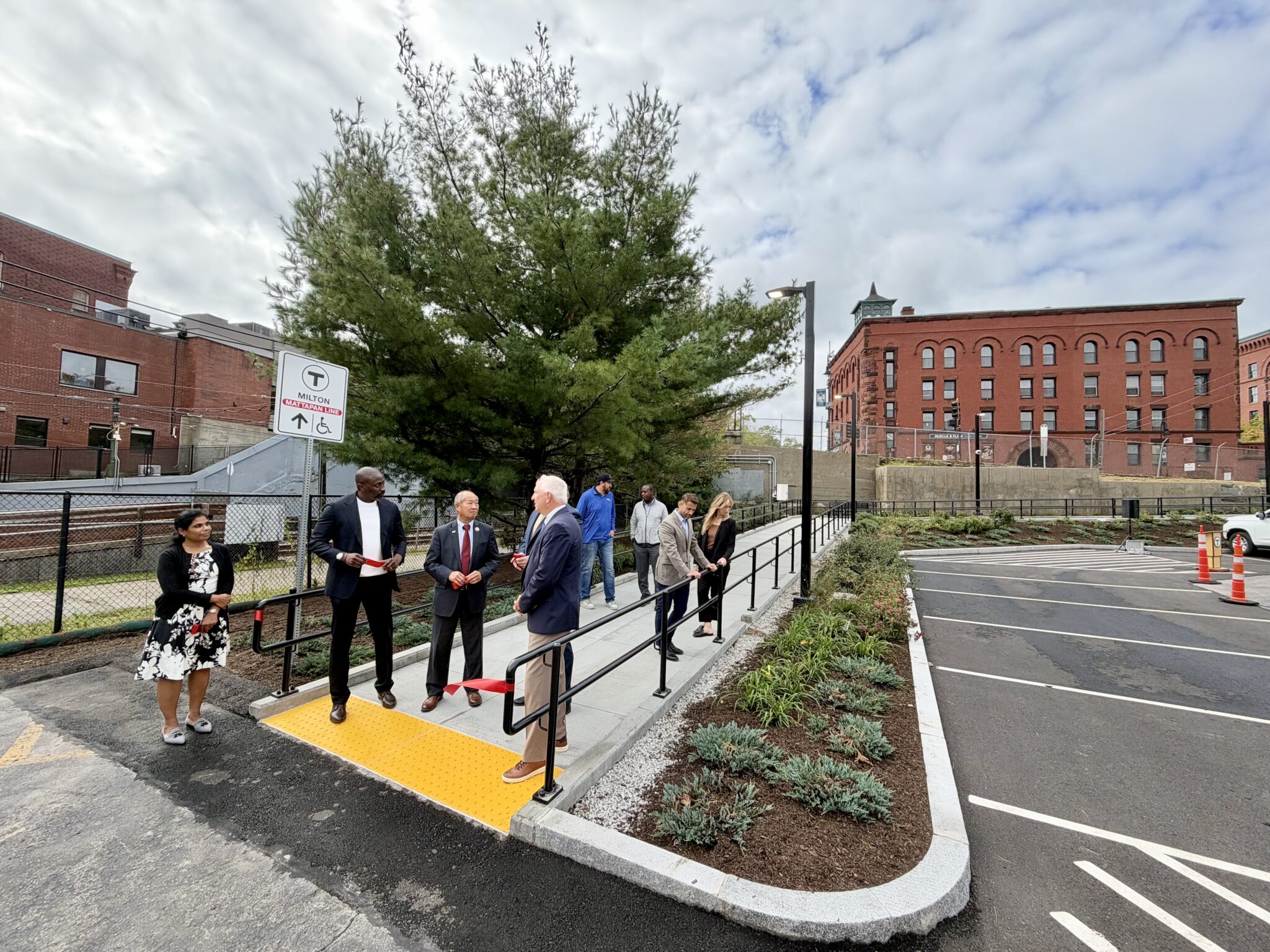 New accessible ramp dedicated at Milton trolley station - Dorchester ...
